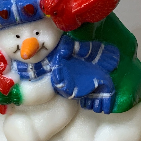 💕2/$20💕 Vintage Plastic J.S.N.Y Santa Scene Snowman Reindeer 6” Wall Hanging - Picture 6 of 14